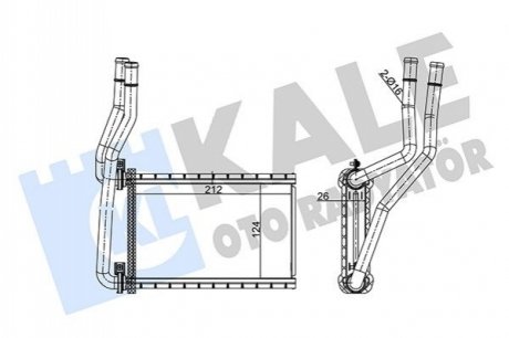 FIAT Радиатор отопления Sedici,Suzuki Swift III,IV,SX4 Kale 352140 (фото 1)
