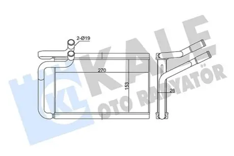KALE HYUNDAI Радіатор опалення H-1 08 Kale 352155 Купити в Україні