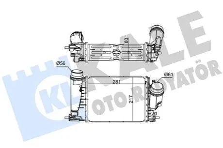 KALE RENAULT Інтеркулер MEGANE 15-, TALISMAN 15-, SCENIC 16- Kale 352250 Купить в Украине