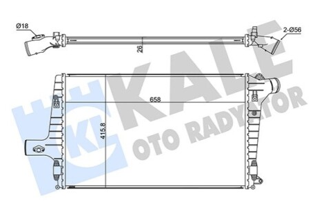 VW Интеркуллер Audi A3/6,TT 1.8T/2.5TDI 97- Kale 352380 (фото 1)