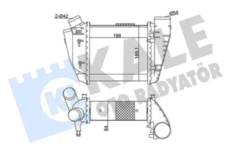 Радіатор інтеркулера Audi A4/A6 2.5TDI 01-06 Kale 352385 Купити в Україні