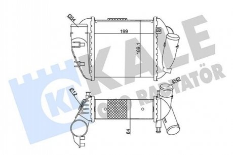 Радіатор інтеркулера Audi A4 2.5HDI 00-06 Kale 352390 (фото 1)