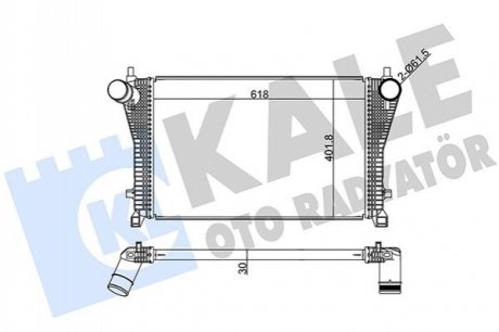 Радиатор интеркулера Seat OctaviaIII/SuperbIII/VW Golf VII/Passat 1.8/2.0 12- Kale 352405