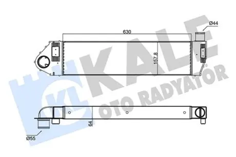 KALE RENAULT Интеркулер Megane II,Scenic II 1.9dCi 05- Kale 352470 Купить в Украине