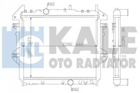 TOYOTA Радіатор охолодження Hilux VII 2.5/3.0 D-4D 05- Kale 352600 (фото 1)