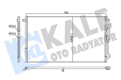 CHRYSLER Радіатор кондиціонера (Конденсатор) Voyager IV 00- Kale 352635