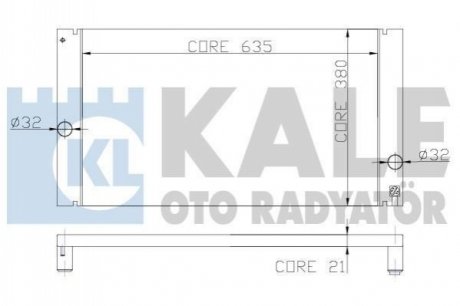VOLVO Радіатор охолодження C30/70 II,S40 II,V50 2.0/2.5 04- Kale 352800 (фото 1)