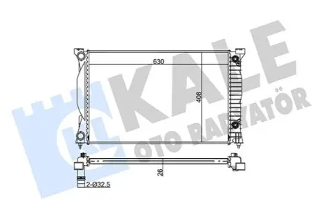KALE VW радіатор охолодження Audi A4/6 01 Kale 352900 Купити в Україні