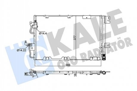 OPEL Радіатор кондиціонера (Конденсатор) Astra H, Zafira B Kale 353065 (фото 1)