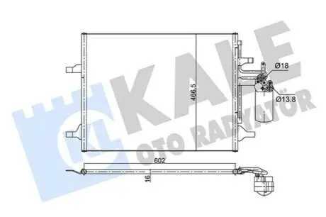 KALE VOLVO Радіатор кондиціонера (конденсатор) S60 II, V60, V70 III, XC60, XC70 II Kale 353075 Купить в Украине