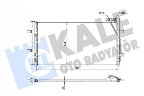 VW Радиатор кондиционера Audi Q3 11- Kale 353085 (фото 1)