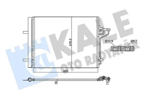 KALE FORD Радіатор кондиціонера (конденсатор) з осушувачем C-Max II, Focus III 10 Kale 353135 Купити в Україні