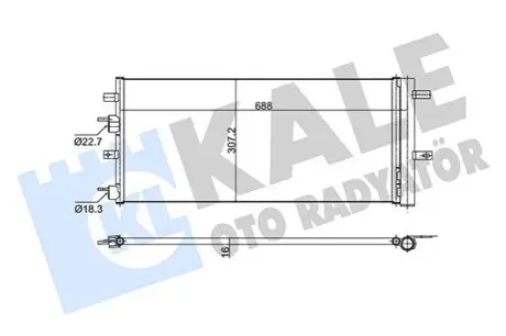 KALE FORD Радіатор кондиціонера (конденсатор) Galaxy, Mondeo V, S-Max 14 Kale 353160 Купити в Україні