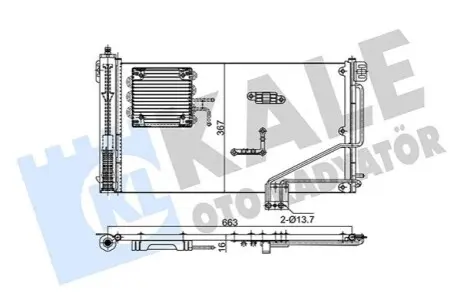 KALE DB Радиатор кондиционера W203 00- Kale 353175 Купить в Украине