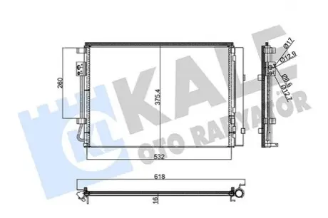KALE HYUNDAI Радиатор кондиционера Dolaris IV,Veloster,Kia Rio III 10- Kale 353190 Купить в Украине
