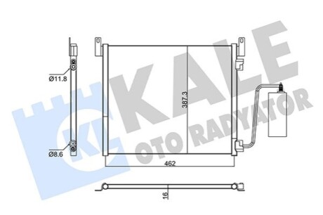 OPEL Радіатор кондиціонера Signum,Vectra C 2.8/3.0CDTi/3.2 V6 03- Kale 353205