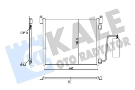 KALE OPEL Радіатор кондиціонера Signum,Vectra C 2.8/3.0CDTi/3.2 V6 03 Kale 353205 Купити в Україні