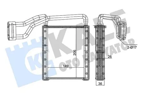 KALE FORD Радіатор опалення TRANSIT CUSTOM V362 12-, TOURNEO CUSTOM V362 12 Kale 353835 Купить в Украине