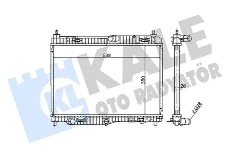 KALE FORD Радиатор охлаждения B-Max,Fiesta VI,Transit 1.0 12- Kale 353880 Купить в Украине