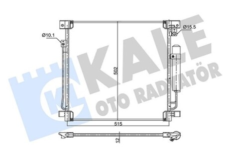 MITSUBISHI Радіатор кондиціонера (конденсатор) L200, Pajero Sport III, Fiat 14- Kale 354015 (фото 1)