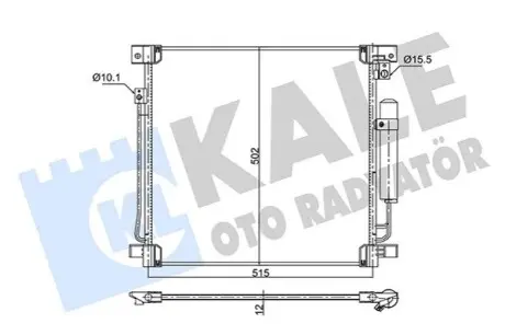 KALE MITSUBISHI Радіатор кондиціонера (конденсатор) L200, Pajero Sport III, Fiat 14 Kale 354015 Купити в Україні