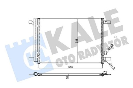 VW Радиатор кондиционера Audi A3, Golf VII, Passat, Touran, Skoda Octavia IV, SuperB III Kale 354020