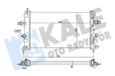 KALE OPEL Радиатор охлаждения Astra G 1.6 02- Kale 354105 Купить в Украине