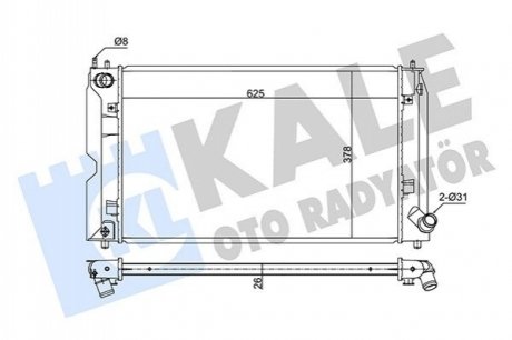 TOYOTA Радиатор охлаждения Corolla 1.4 D-4D 04- Kale 354210 (фото 1)