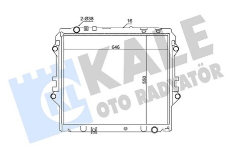 TOYOTA Радиатор охлаждения Fortuner,Hilux VIII 2.4/2.8D 15- Kale 354225 (фото 1)