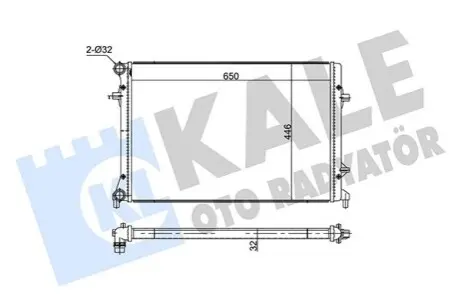 KALE VW радіатор охолодження Audi A3,Golf V,Passat,Skoda 3.2/3.6 Kale 354240 Купити в Україні