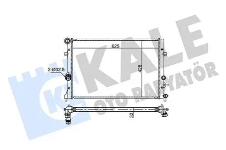 KALE VW радіатор охолодження Audi A3,Caddy III,Golf VI,Jetta IV,Touran,Skoda Octavia II 1.2TSI Kale 354245 Купити в Україні