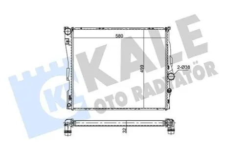 KALE BMW Радіатор охолодження X3 E83 2.5/3.0 03-10 Kale 354255 Купити в Україні