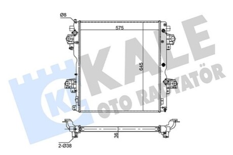 TOYOTA Радіатор охолодження Land Cruiser Prado 3.0 D-4D 09- Kale 354290