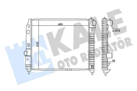KALE CHEVROLET радіатор охолодження Aveo 1.2/1.5 05-Daewoo Kale 354800 Купити в Україні