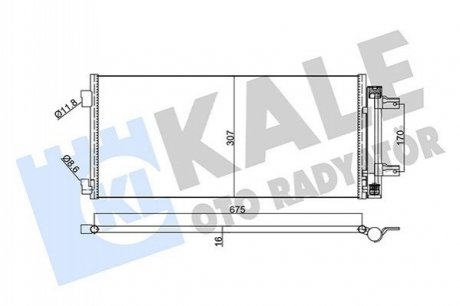 OPEL Радиатор кондиционера Astra K 15- Kale 354885 (фото 1)