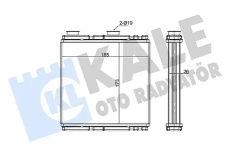 KALE RENAULT Радиатор отопления Laguna III 07- Kale 354915 Купить в Украине