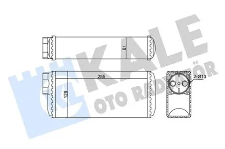 KALE VW Радіатор опалення (без трубок) Caddy II, Skoda Favorit, Felicia I,II Kale 354950 Купити в Україні
