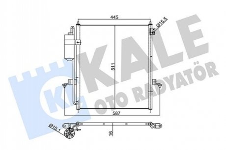 MITSUBISHI Радиатор кондиционера (Конденсатор) L200 07- Kale 354965 (фото 1)