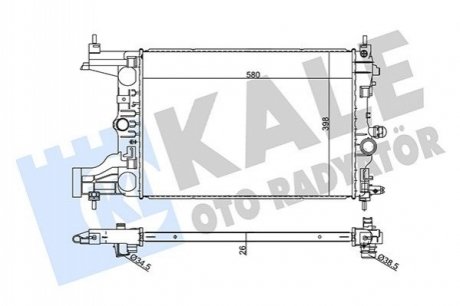 OPEL Радиатор охлаждения Astra J 1.3/1.7CDTi 09- Kale 354985