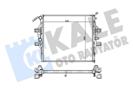 FIAT Радіатор охолодження Iveco Daily V,VI 3.0d 11- Kale 354995 (фото 1)