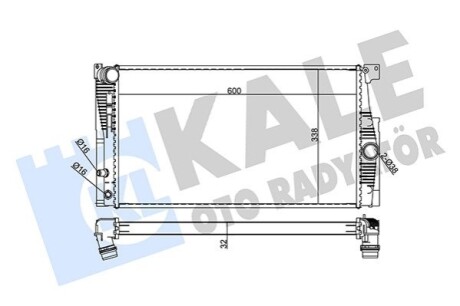 BMW Радиатор охлаждения 5 F10 520/528i 11- Kale 355005