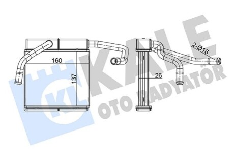 FORD Радиатор отопления Ranger,Mazda BT-50 Kale 355185