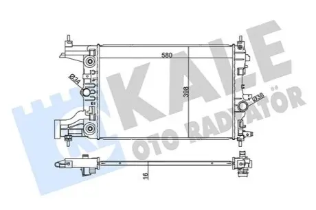 KALE OPEL Радиатор охлаждения Astra J,Chevrolet Cruze 1.6/1.8 09- Kale 355200 Купить в Украине