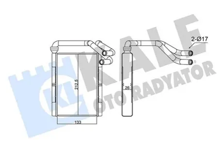 KALE TOYOTA Радиатор отопления Yaris Kale 355210 Купити в Україні