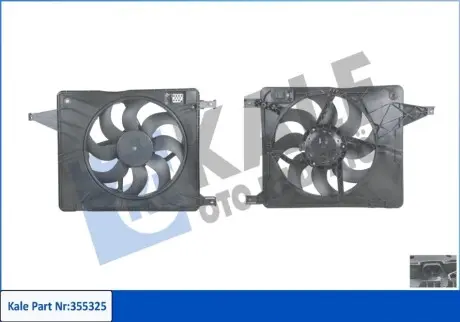 KALE NISSAN Вентилятор охолодження Qashqai 1.5dCi/2.0 07 Kale 355325 Купити в Україні