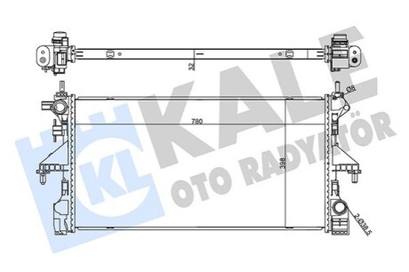 CITROEN Радіатор охолодження Jumper,Peugeot Boxer 2.0 BlueHDI 15- Kale 355505 (фото 1)