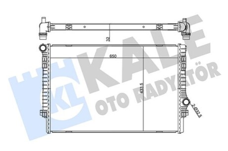 VW радіатор охолодження Audi A3,Golf,Passat,Tiguan,Skoda Kodiaq,Octavia Kale 355515