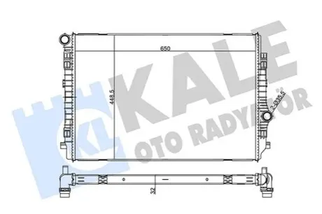 KALE VW Радіатор охолодження Audi A3, Golf, Passat, Touran, Tiguan, Skoda Kodiaq, Octavia III Kale 355535 Купити в Україні