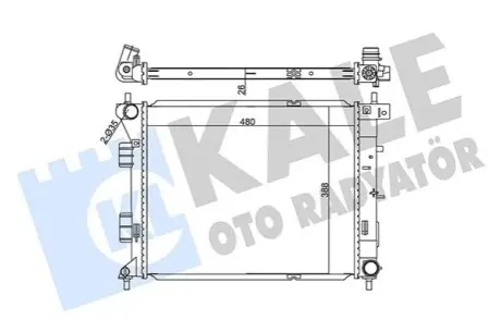 KALE HYUNDAI Радіатор охолодження двиг. i30, Elantra, Kia Ceed 1.4/1.6CRDi 11 Kale 355540 Купити в Україні
