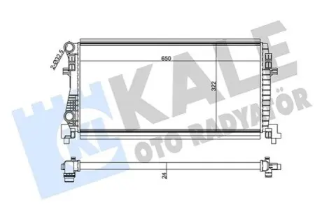 KALE VW Радіатор охолодження двиг. Golf VII, Touran, 1,6TDI 13-, Audi A3 1,6TDI 12-, Skoda Octavia III 1.2TSI/1.6TDI 12 Kale 355555 Купити в Україні